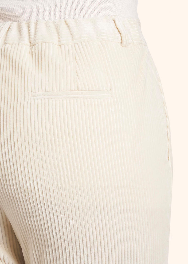 Kiton white trousers for woman, in cotton 5