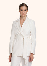 Kiton white jacket for woman, in silk 2