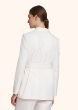 Kiton white jacket for woman, in silk 3