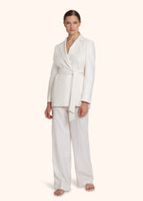 Kiton white jacket for woman, in silk 5