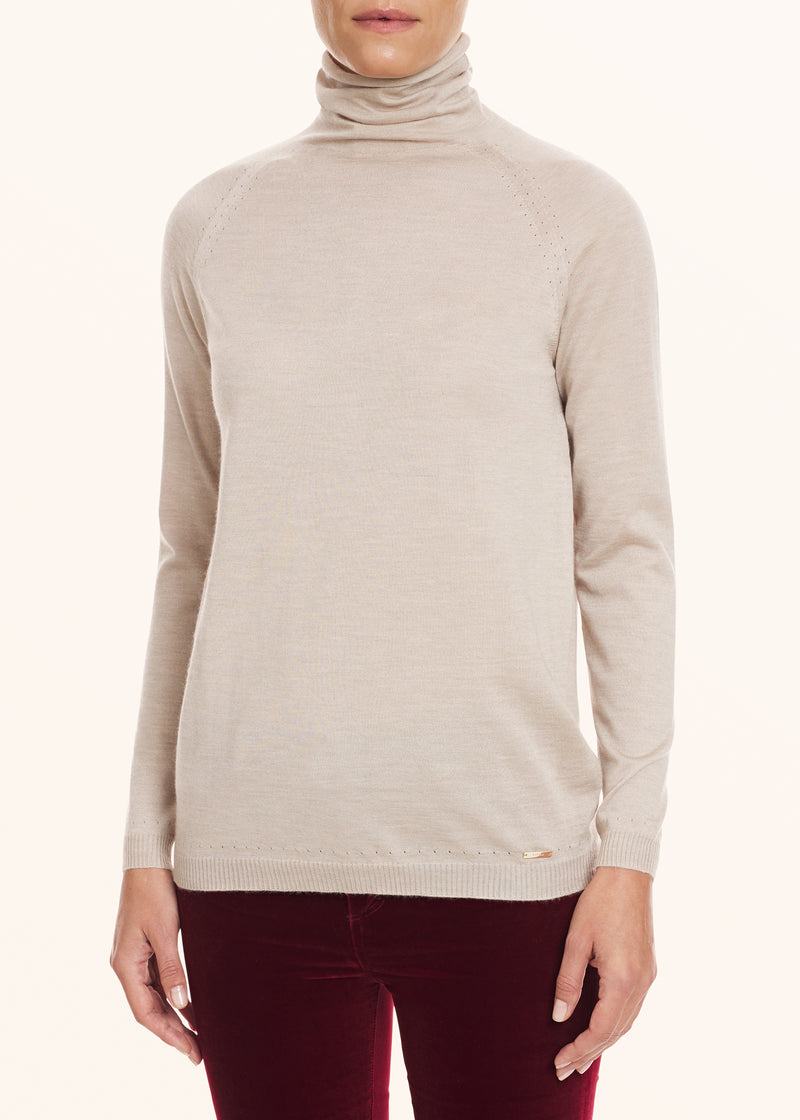 Kiton sand jersey for woman, in cashmere 2