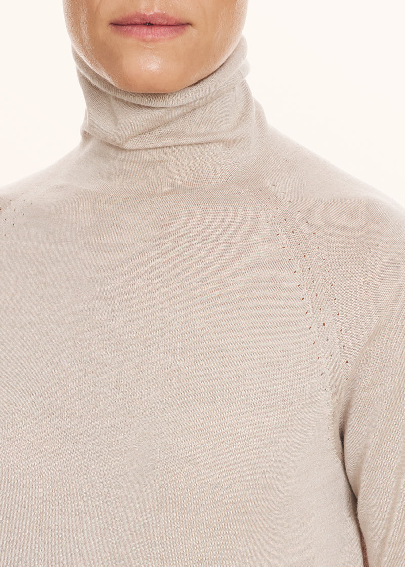 Kiton sand jersey for woman, in cashmere 4