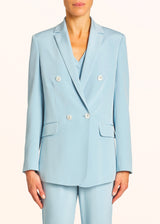 Kiton celestial blue jacket for woman, in silk 2