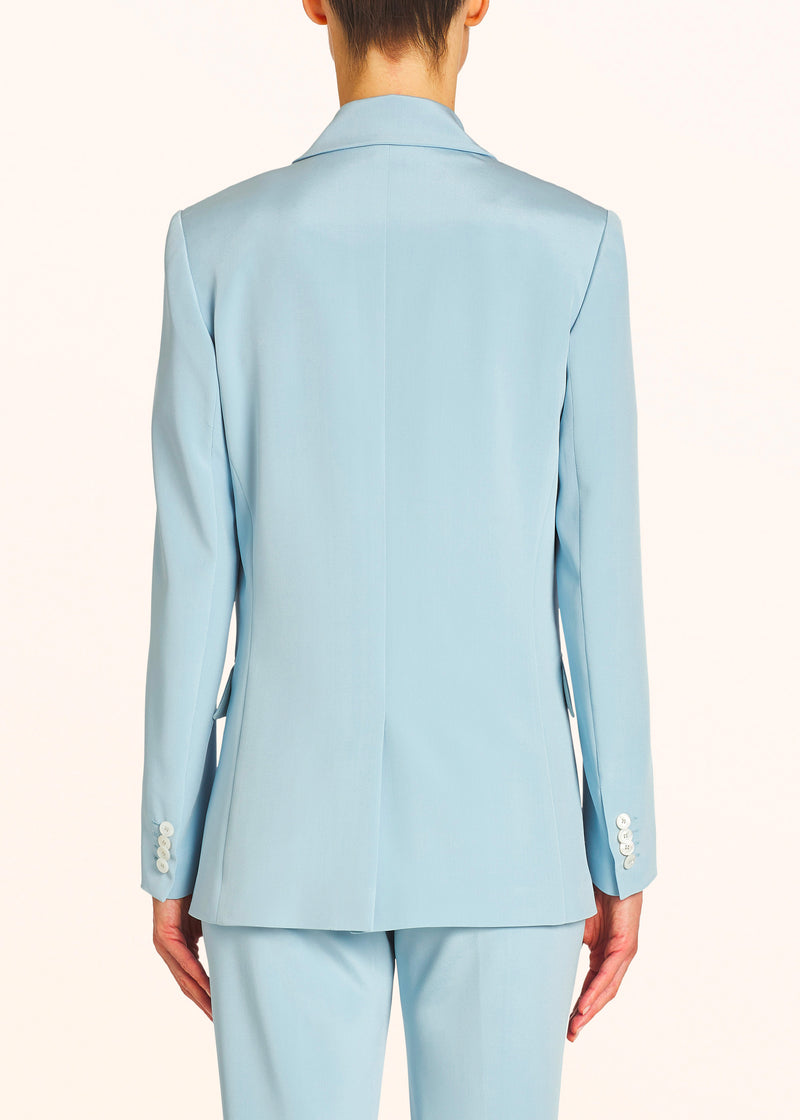 Kiton celestial blue jacket for woman, in silk 3