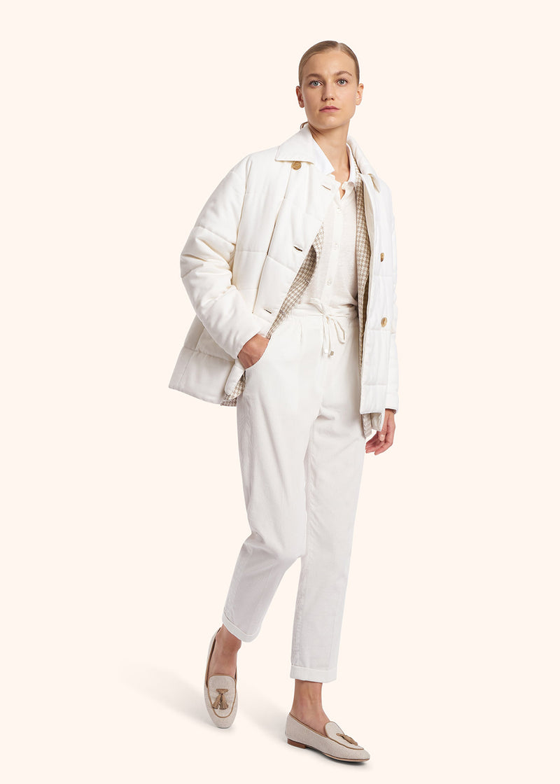 Kiton white shirt for woman, in linen 5