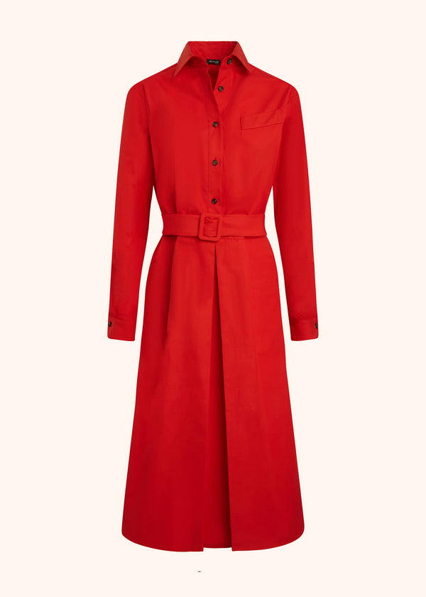 Kiton red dress for woman, in cotton 1