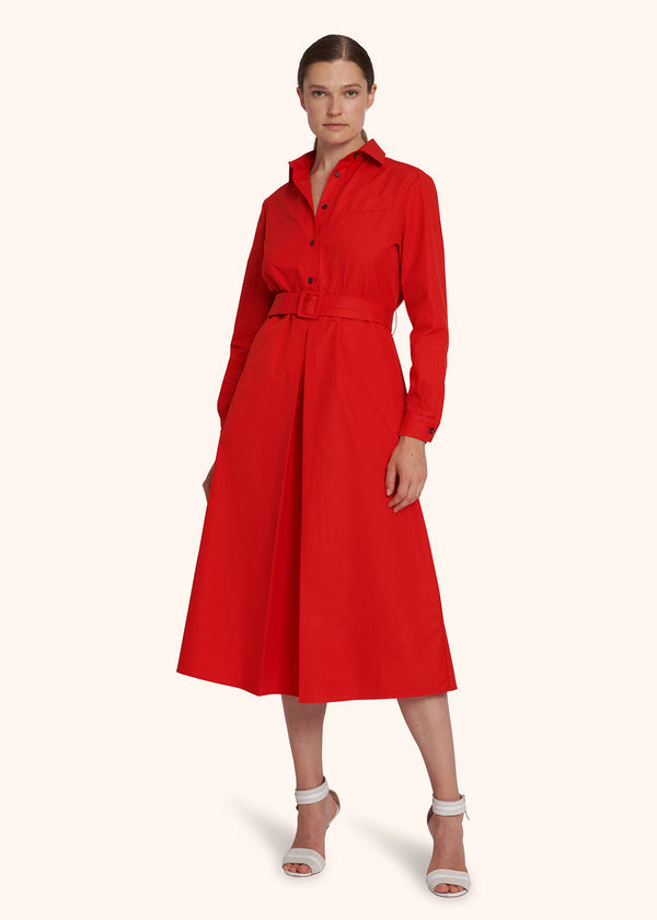 Kiton red dress for woman, in cotton 2