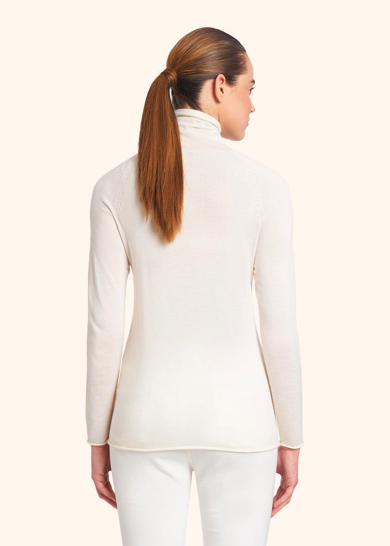 Kiton white jersey for woman, in cashmere 3