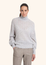 Kiton light grey jersey for woman, in cashmere 2