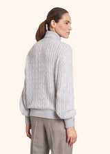 Kiton light grey jersey for woman, in cashmere 3