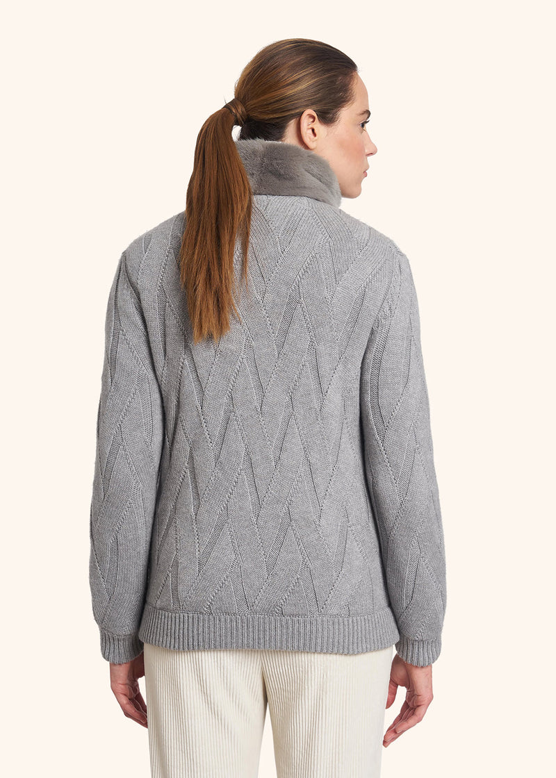 Kiton medium grey sweater for woman, in cashmere 3