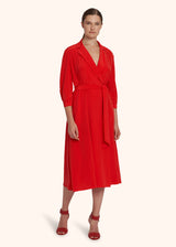 Kiton red dress for woman, in silk 2