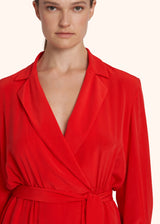 Kiton red dress for woman, in silk 4