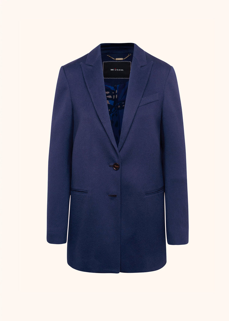 Kiton blue jacket for woman, in cashmere 1