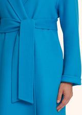 Kiton turquoise coat for woman, in cashmere 4
