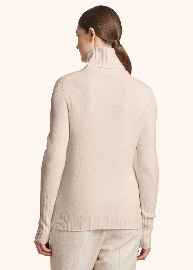 Kiton light beige jersey for woman, in cashmere 3