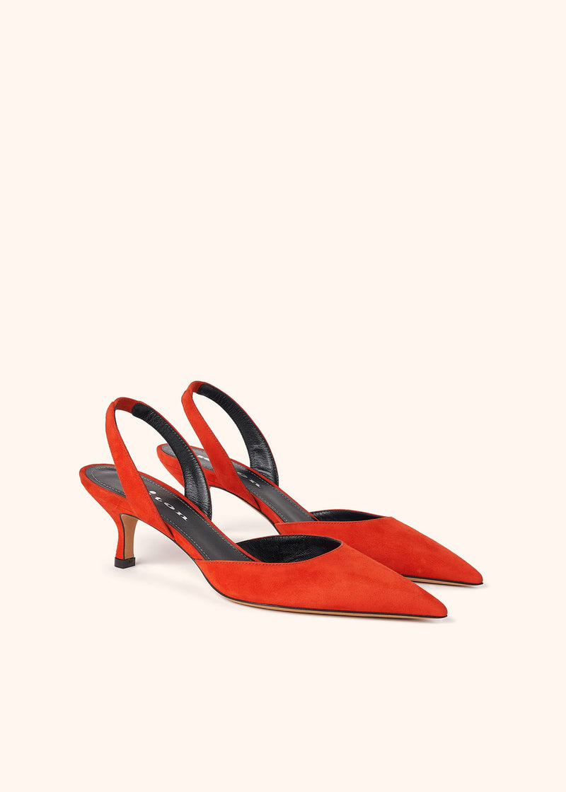 Kiton red shoes for woman, in goatskin 2