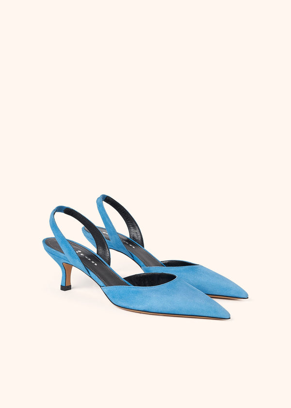 Kiton ocean blue shoes for woman, in goatskin 2