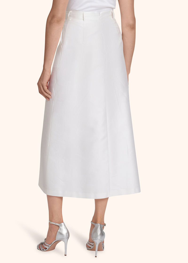 Kiton optical white skirt for woman, in cotton 3