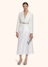Kiton optical white skirt for woman, in cotton 5
