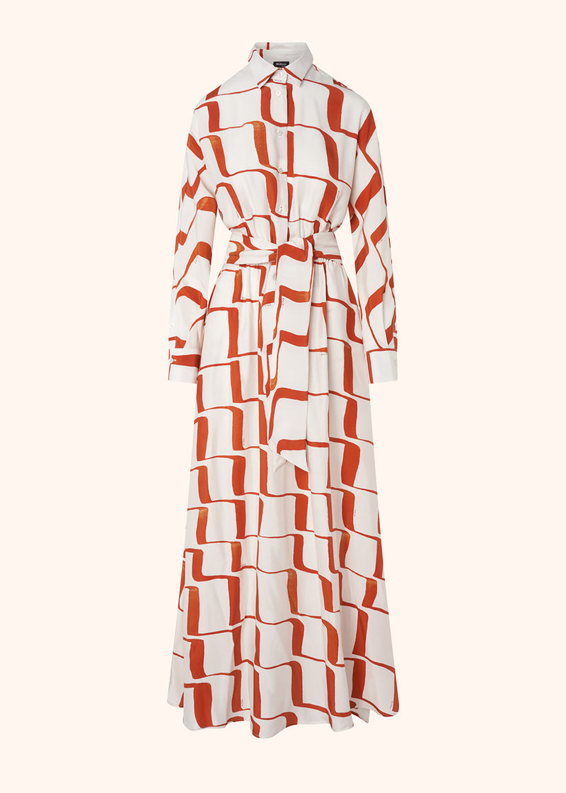 Kiton orange dress for woman, in silk 1