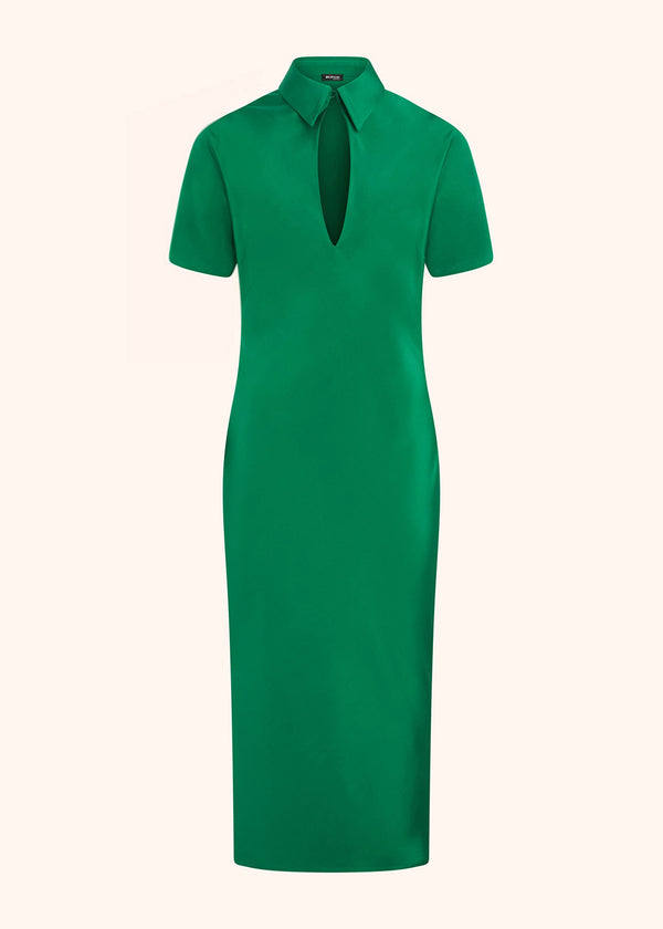 Kiton emerald green dress for woman, in silk 1