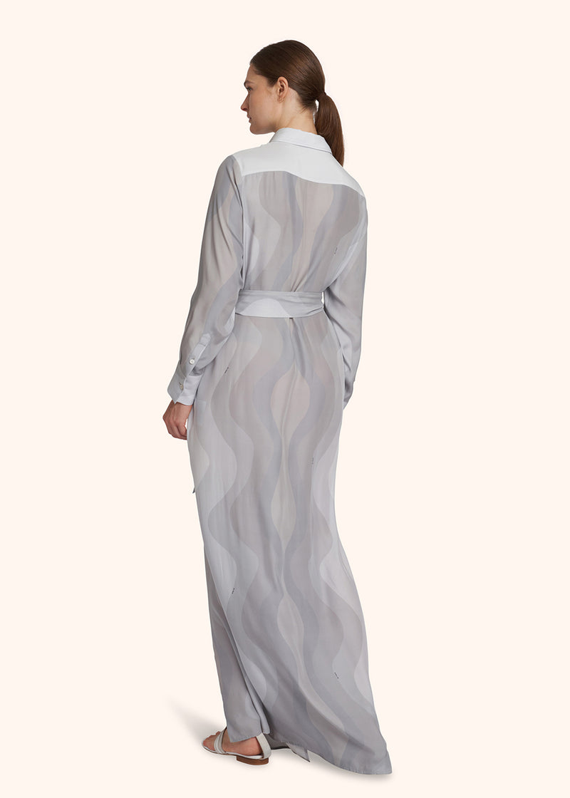 Kiton grey dress for woman, in silk 3