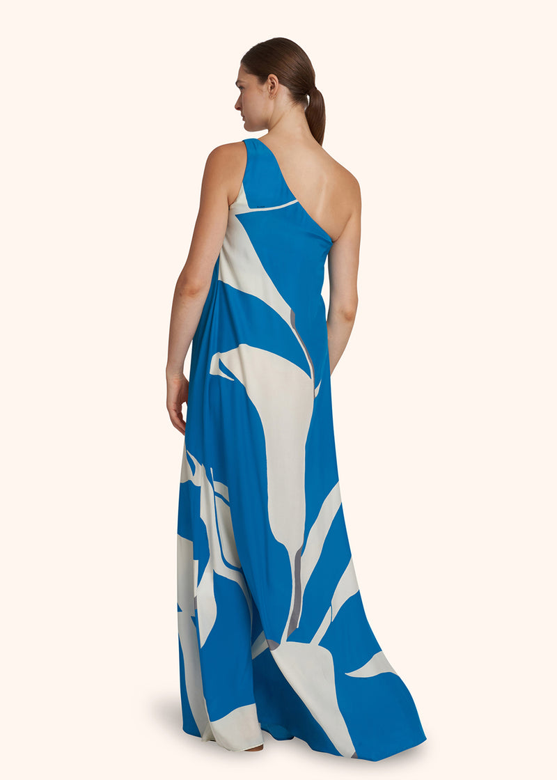 Kiton ocean blue dress for woman, in silk 3