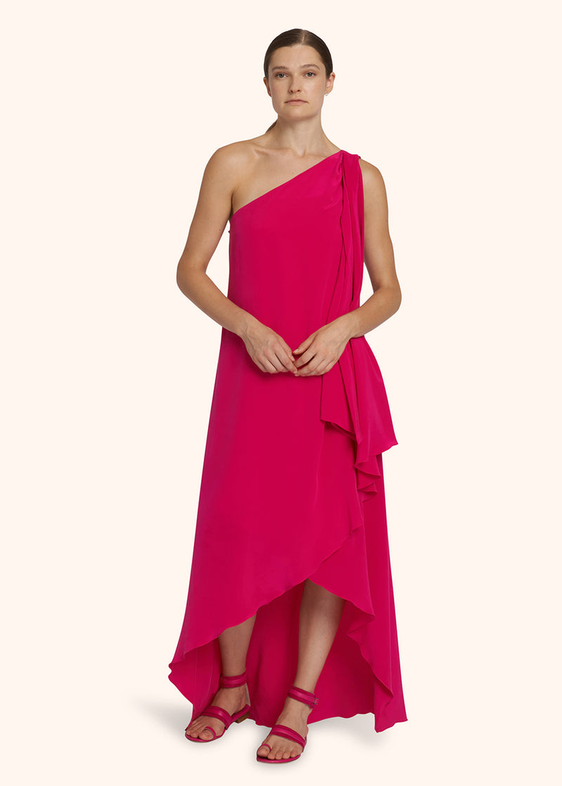 Kiton fuchsia dress for woman, in silk 5