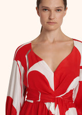 Kiton red dress for woman, in silk 4