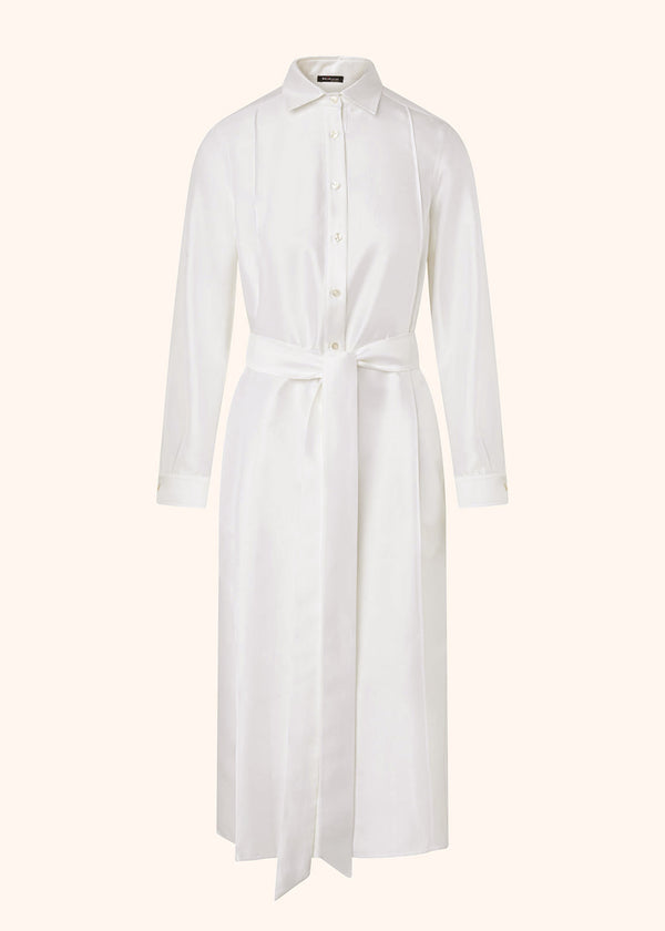 Kiton optical white dress for woman, in cotton 1