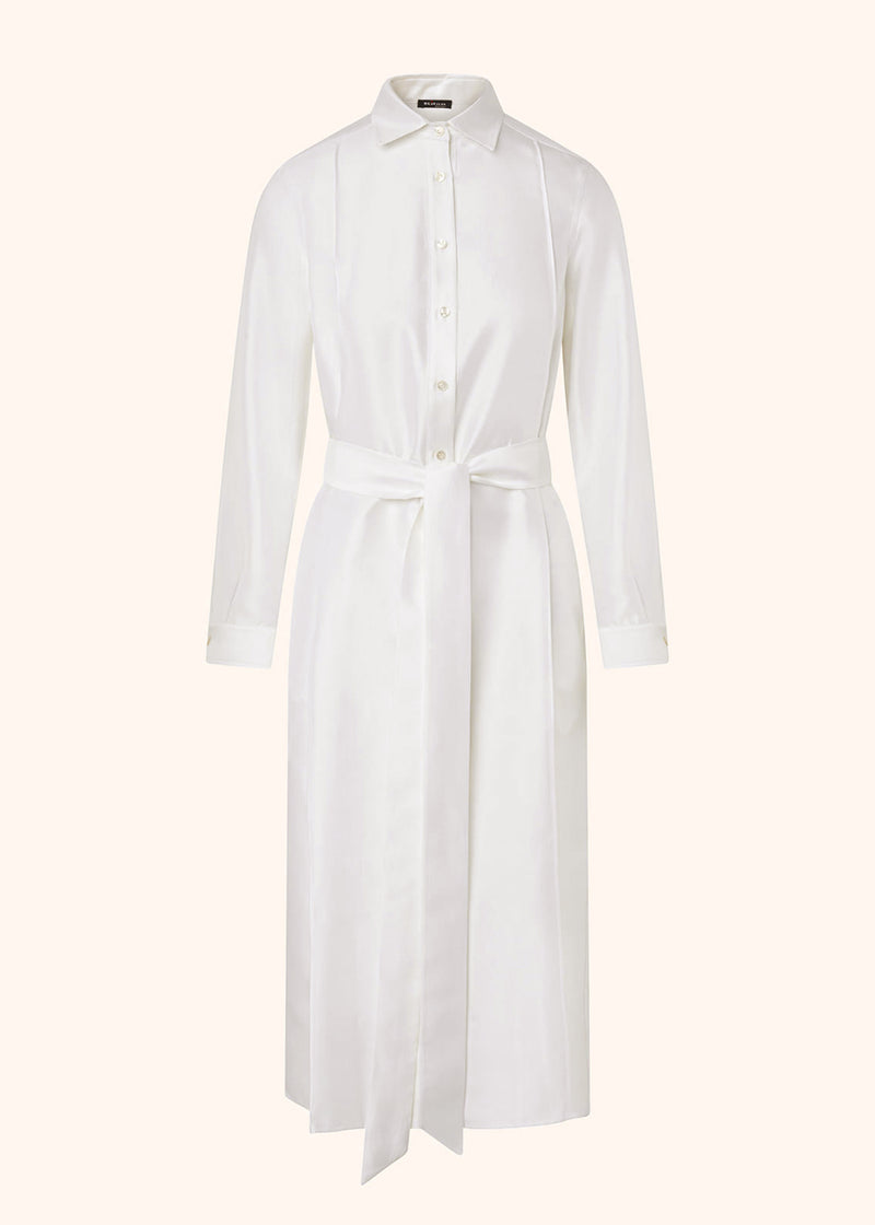 Kiton optical white dress for woman, in cotton 1