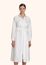 Kiton optical white dress for woman, in cotton 2