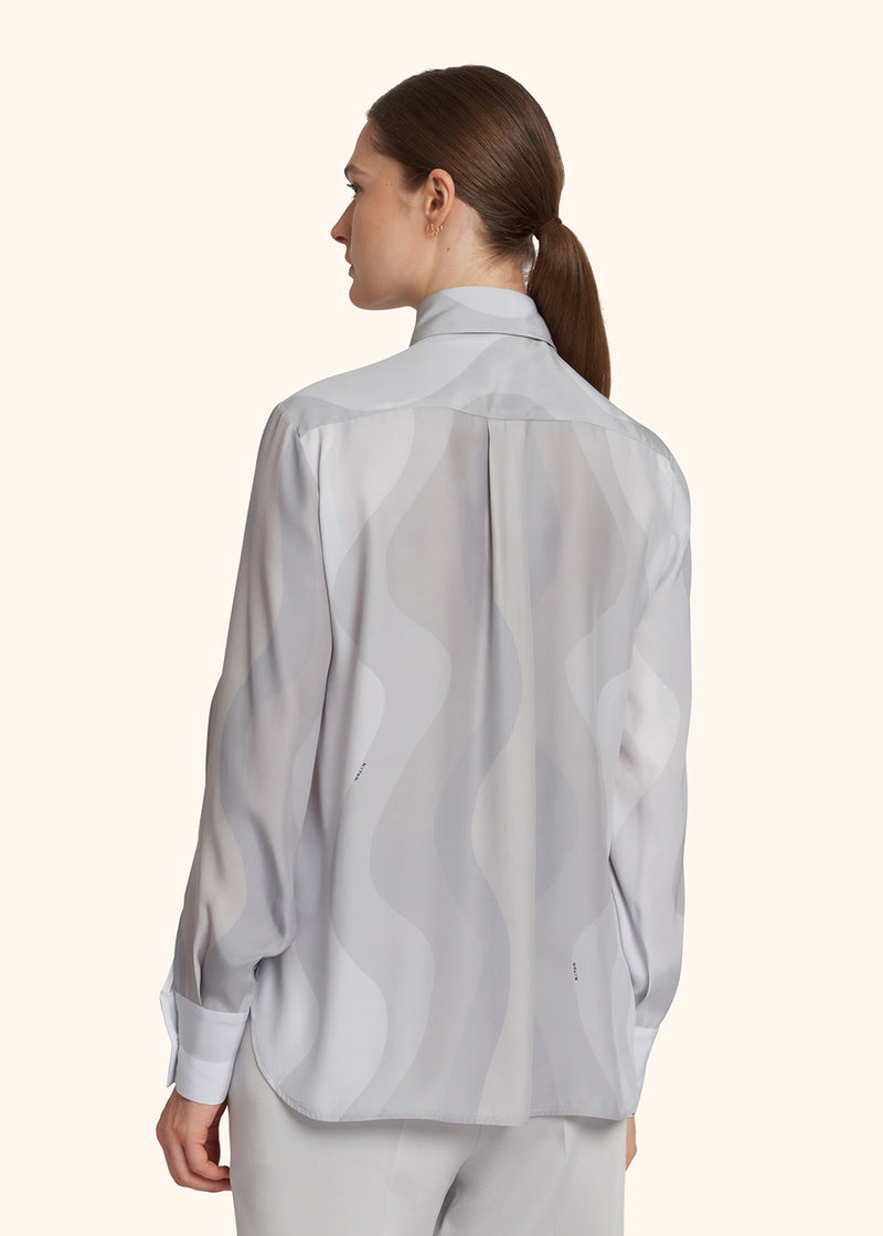 Kiton grey shirt for woman, in silk 3