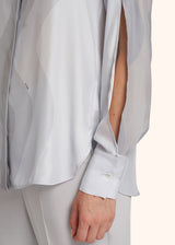Kiton grey shirt for woman, in silk 4
