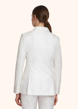 Kiton optical white jacket for woman, in cotton 3