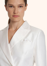 Kiton optical white jacket for woman, in cotton 4