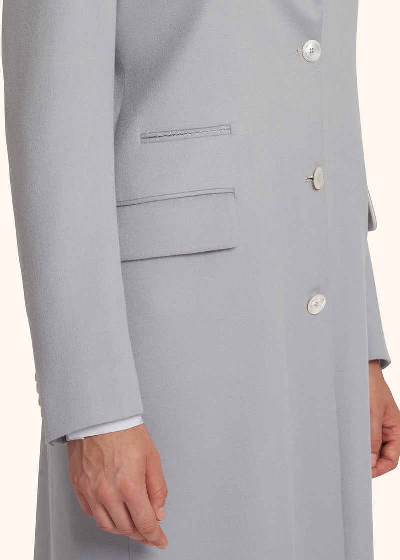 Kiton grey coat for woman, in cashmere 4