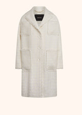 Kiton white coat for woman, in viscose 1