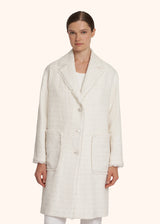 Kiton white coat for woman, in viscose 2