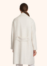 Kiton white coat for woman, in viscose 3