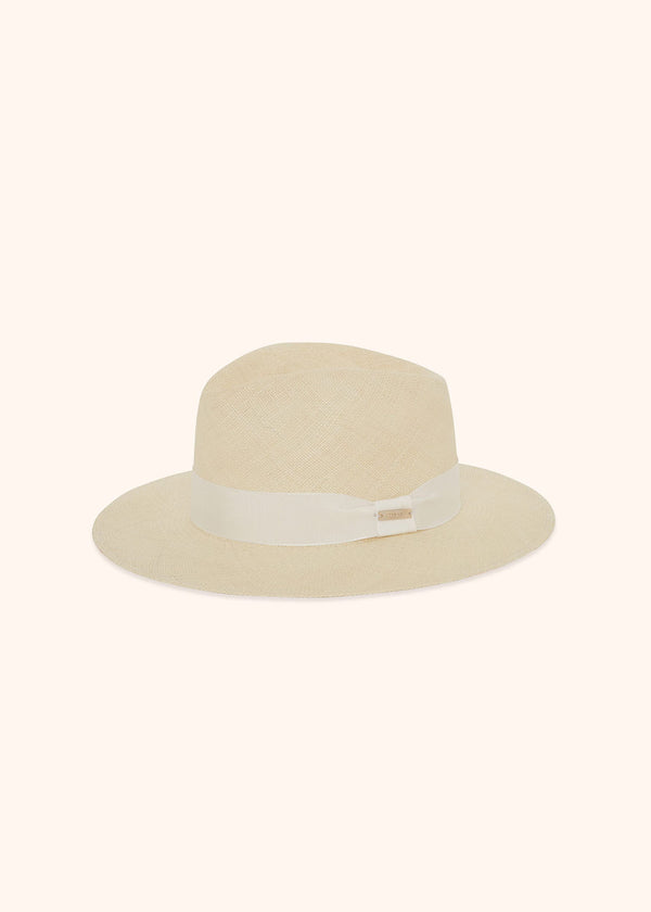 Kiton white hat for woman, in straw 1