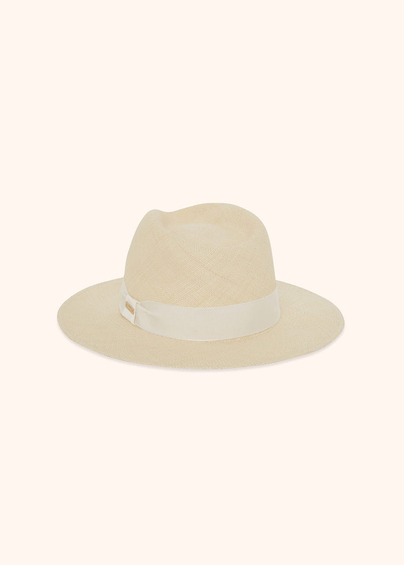 Kiton white hat for woman, in straw 2