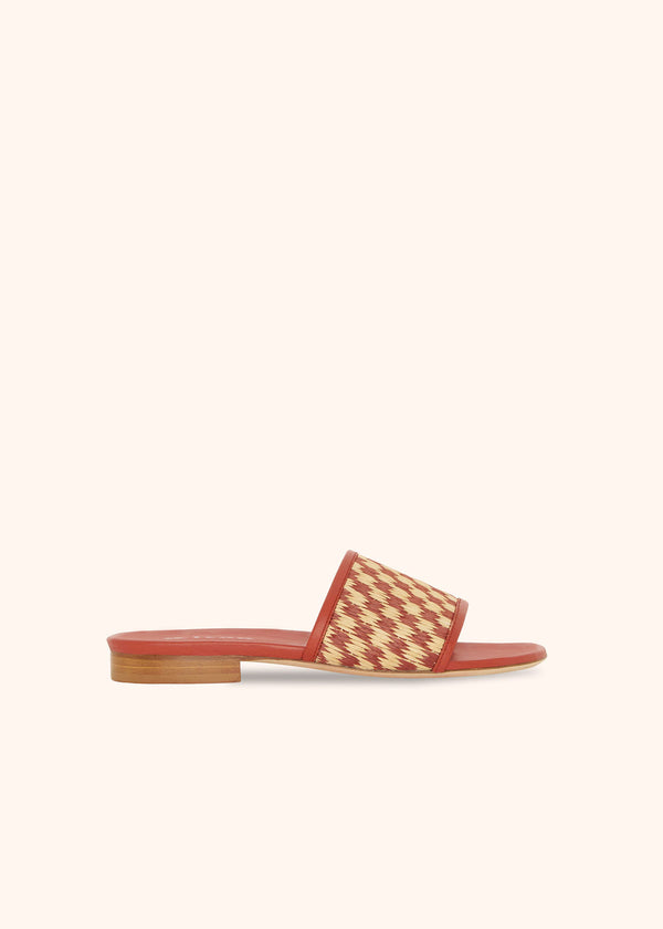Kiton brown sandal for woman, in viscose 1