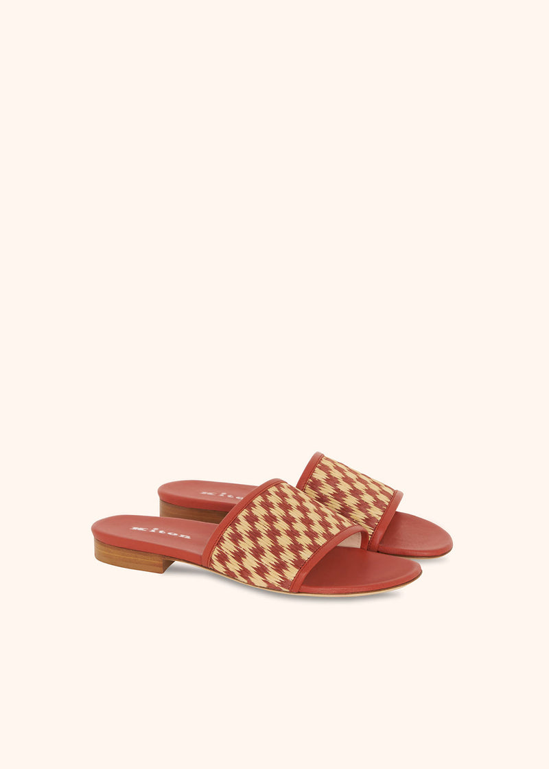 Kiton brown sandal for woman, in viscose 2