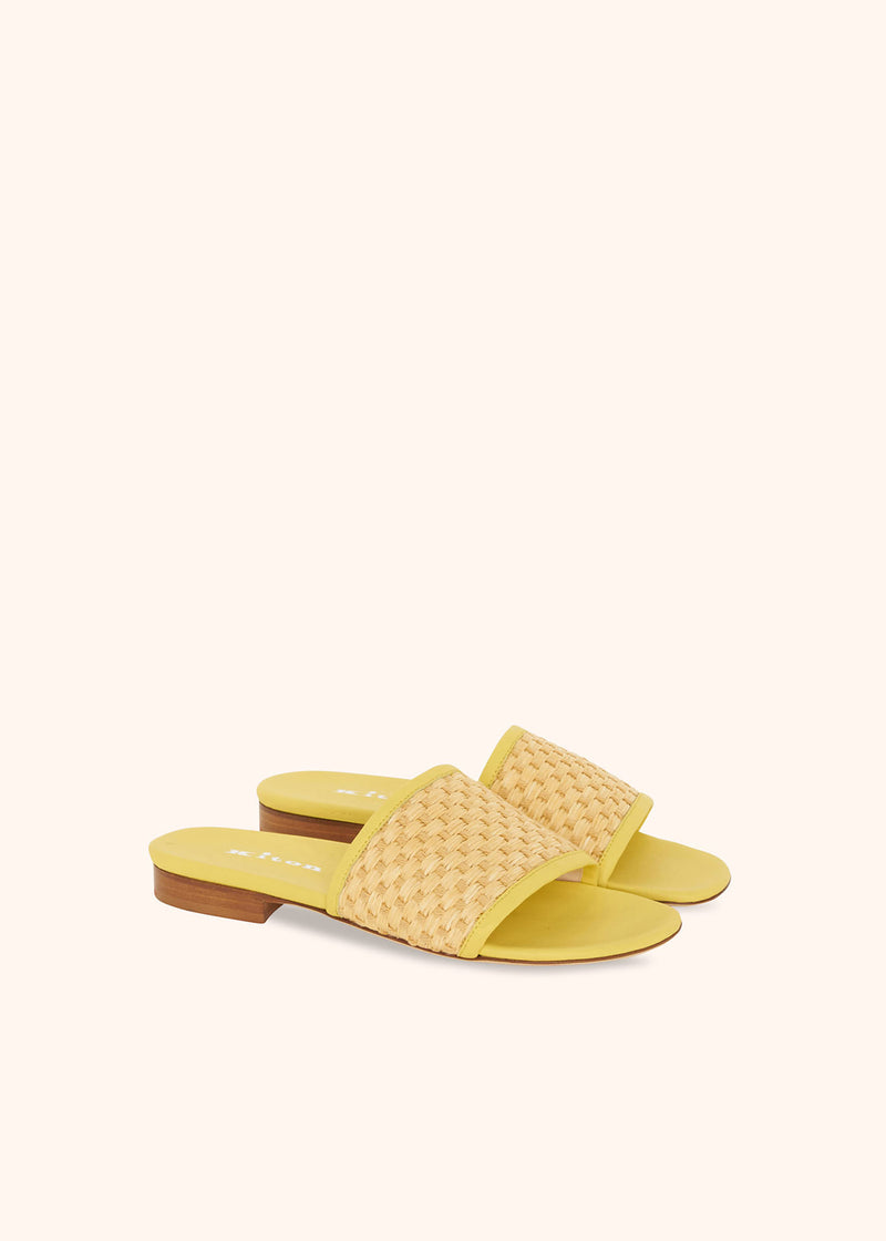 Kiton natur sandal for woman, in straw 2