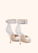 Kiton white sandal for woman, in deerskin 3