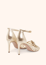 Kiton gold sandal for woman, in lambskin 3