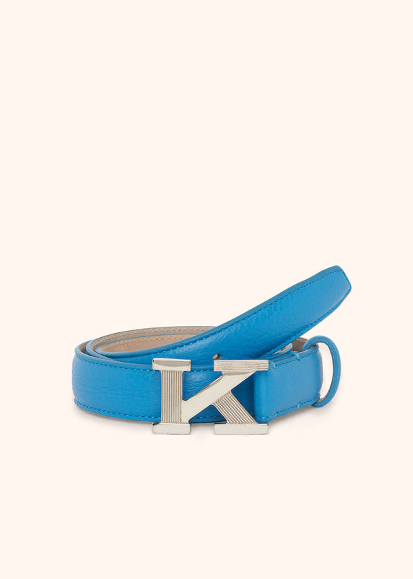 Kiton turquoise belt for woman, in deerskin 1