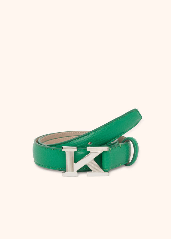 Kiton green belt for woman, in deerskin 1